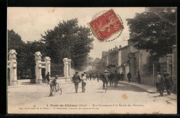 Delcampe - CPA Pont-de-Chéruy, Rue Grammont á La Sortie Des Ouvriers - Pont-de-Chéruy