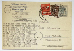 Delcampe - GERMANY ENTIER 12 PFENNING POST KARTE +10+8P HUNFELD 15.4.1948 TO SUISSE - Lettres & Documents