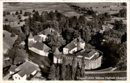 Delcampe - Flugaufnahme Schloss Hallwil (Aarg.) (5205) - Beinwil Am See
