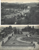 Delcampe - ESNEUX : Panorama Vu Des Roches + Jardin Français Du Château Montéfiore. ( 2 Cartes ). - Esneux