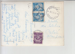 Delcampe - Postcard Sent  1961. From Makarska Croatia To Palić Serbia With Porto Stamps 20din + 2*5din Cancelled Incomig. - Covers & Documents