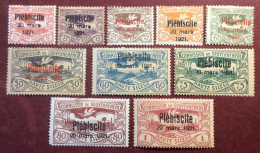 Delcampe - ALLEMAGNE 68a Weimar 1920 Plebiscite Haute Silésie Série N°48 à 58 ( Sauf 50 ) Neuf * - Schlesien