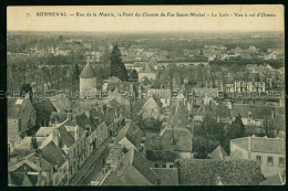 Delcampe - Bonneval Rue De La Mairie Le Pont Du Chemin De Fer Saint Michel Vue A Vol D'Oiseau 28 Eure-et-Loir France - Bonneval