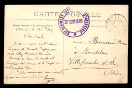 Delcampe - CACHET DE LA 22E COMPAGNIE DU 55E REGIMENT TERRITORIAL D'INFANTERIE SUR CARTE D'ANNET SUR MARNE - 1. Weltkrieg 1914-1918