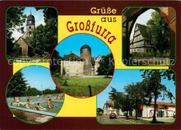 Delcampe - Grossfurra Kirche Gemeindeverwaltung Schloss Freibad Strassenpartie - Sondershausen