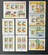 Delcampe - Congo Kinshasa 2012 Mi. 2072 - 2075 Bl. 414 - 417 Scouts Scoutisme Pfadfinder Faune Fauna Mushrooms Champignons Papillon - Gorilles