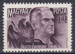 Delcampe - Hongrie 1945 Mi 773 * Timbre Commémoratif Endre Bajcsy-Zsilinszky (B9) - Ungebraucht