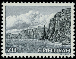 Delcampe - FAROE ISLANDS 1975 Mi 11 SANDØY ISLAND MINT STAMP ** - Féroé (Iles)