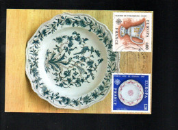Delcampe - Cpm Rouen Musée Des Beaux Arts Plat En Faience De Lille, Carte Premier Jour 8 Mai 1976 Europa - Rouen