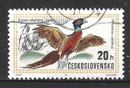 Delcampe - TCHECOSLOVAQUIE. N°1858 Oblitéré De 1971. Faisan. - Gallinacées & Faisans