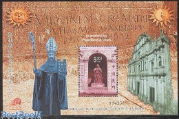 Delcampe - Macao 2002 St Pauls Cathedral S/s, Mint NH, Religion - Churches, Temples, Mosques, Synagogues - Art - Sculpture - Nuevos