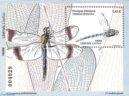 Delcampe - Andorra, Spanish Post 2025 Dragonfly S/s, Mint NH, Nature - Animals (others & Mixed) - Insects - Ungebraucht