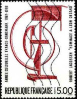 Delcampe - France Poste Obl Yv:2551 Mi:2687 Robert Jacobsen Hommage à Leon Degand (Lign.Ondulées) - Skulpturen