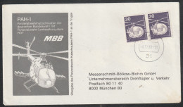 Delcampe - BRD: 1980, Sonderumschlag PAH-1, Panzerabwehrhubschrauber  In MeF, Mi. Nr. 849, 30 Pfg. Rettungshubschrauber. - Hélicoptères