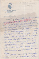 Delcampe - 87-ISLE - 88- PLOMBIERES-LETTRE LE GRAND HOTEL EX NAPOLEON-A COMTESSE DE LESTERPS LA CHABROULIE ISLE 87 - Documenti Storici