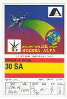 Delcampe - Valencia Spain QSL Card, Int DX Sierra Alpha, Division 30 SA, 1992 - Amateurfunk