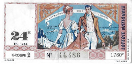 Delcampe - Billet LOTERIE NATIONALE 1956 -  A Malmaison Sous L'Empire - 24ème - Lotterielose