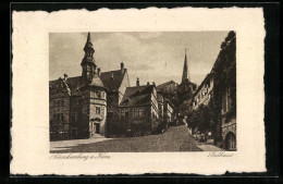 Delcampe - AK Blankenburg A. Harz, Strassenpartie Mit Rathaus - Blankenburg