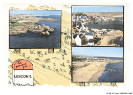 Delcampe - CS-BFP1-0651-29 - En Passant Par LESCONIL - PLOBANNALEC - Les Rochers - Vue Panoramique Du Port - La Plage - Plobannalec-Lesconil