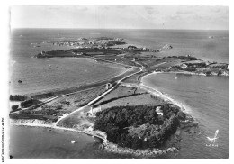 Delcampe - CQ-BFP1-1013-29 - CARANTEC - En Avion Au-dessus - Vuee Générale De L'ile Callot - Carantec