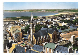 Delcampe - CQ-BFP1-1005-29 - LE CONQUET - En Avion Au-dessus - L'église édifiée En 1856 Et Vue Panoramique Sur La Plage - Le Conquet