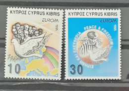 Delcampe - 1995 - Cyprus (Republic) - MNH - Peace And Freedom - Europa CEPT  - 2 Stamps - Face Value - Neufs