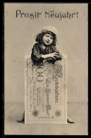 Delcampe - AK Kind Mit Grossem Geldschein Reichsbanknote 100 Mark - Monnaies (représentations)
