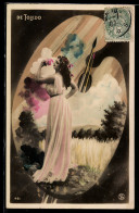Delcampe - Fotomontage-AK Atelier Reutlinger, Paris: Schauspielerin De Toledo, Portrait Auf Mischpalette - Actores