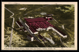 Delcampe - AK Copper Cliff Near Sudbury, Airplane View Of Ontario Refinery - Non Classificati