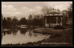 Delcampe - AK Schneidemühl, Pavillon Im Stadtpark - Pommern