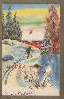 Delcampe - WEIHNACHTSMANN SANTA CLAUS Neujahr Weihnachten GNOME Vintage Ansichtskarte Postkarte CPSMPF #PKG418.A - Santa Claus