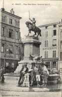 Delcampe - CPA Nancy Place Saint Epevre Statue De Renee II Enfants Epicerie - Nancy