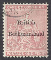 Delcampe - Bechuanaland Sc# 6 Used 1885-1887 1p Overprints - 1885-1895 Colonie Britannique