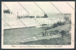 Delcampe - Taranto Città Nave Da Guerra Cartolina ZB6678 - Taranto
