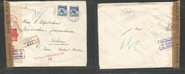Delcampe - SWITZERLAND - XX. 1940 (13 June) Basel - Dutch Indes, Soebang. Registered Multifkd Env At 60c Rate With Indian, Singapor - Autres & Non Classés