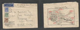 Delcampe - NETHERLANDS. 1931 (2 March) Zutphen - BURMA, Maymyo, Upper Country (24 March) Air Multifkd Illustrated Envelope De 57 1/ - Sonstige & Ohne Zuordnung