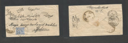 Delcampe - EGYPT. 1885 (4 Nov) Alexandria, Ras El Tin - Persia, Sfehan Via Turkish Constantinople - Teheran - Tabriz 1pi Blue Fkd E - Sonstige & Ohne Zuordnung