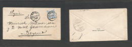 Delcampe - EGYPT. 1905 (4 April) Cairo - Lebanon, Beyrouth (Turkish PO) Fkd Env 1pi Blue, Tied Cds. Arrival Cachet. VF + Dest. - Sonstige & Ohne Zuordnung