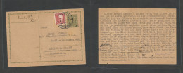Delcampe - CZECHOSLOVAKIA. 1933 (15 Jan) Pomerle - Argentina, Rosario De Santa Fe. 50h Green + Adtl Stat Card. VF Used + Dest. - Other & Unclassified
