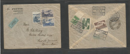Delcampe - CZECHOSLOVAKIA. 1938 (16 Nov) Freiheit, Boheme - Brazil, Rio Janeiro (22 Nov) Air Multifkd Front And Reverse Env. Via Pr - Other & Unclassified