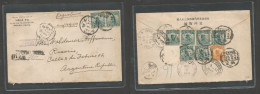 Delcampe - CHINA - XX. 1919 (Febr) Peking - Argentina, Rosario Sta Fe (19 Apr) Via Moukden - Seattle - NYC. Registered Front And Re - Autres & Non Classés