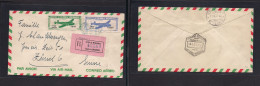 Delcampe - PORTUGAL-MOZAMBIQUE. 1947 (2 Oct) Quelimane - Switzerland, Zurich (11 Oct) Registered Air Multifkd Special Provisional A - Sonstige & Ohne Zuordnung