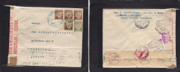 Delcampe - PORTUGAL-MOZAMBIQUE. 1943 (5 Aug) Macuse, Quelimane - Zurich, Switzerland Via LM - Lisboa 1,75 Esc Multifkd Rate Envelop - Sonstige & Ohne Zuordnung