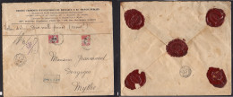 Delcampe - INDOCHINA. 1926 (26 June) Saigon - Mytho (27 June) Local Registered Issue For 10,000 Frans Comercial Envelope At 45c. Re - Autres - Asie