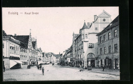 Delcampe - AK Freising, Blick In Die Haupt Strasse - Freising