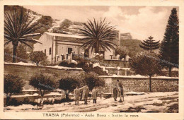 Delcampe - Dh314 Cartolina Trabia Asilo Bova Sotto La Neve Provincia Di Palermo - Palermo