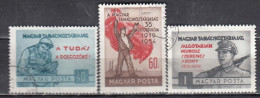 Delcampe - Hungary 1954 - 35th Anniversary Of The Proclamation Of The First Soviet Republic, Mi-nr. 1370/72, Used - Usado