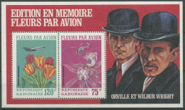 Delcampe - Gabun 1971 Schnittblumen Versand Per Luftfracht Block 21 Aa Postfrisch (C26500) - Gabon (1960-...)