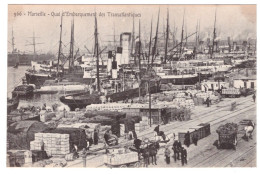 Delcampe - MARSEILLE Quai D'Embarquement Des Transatlantiques  (carte Animée) - Joliette, Hafenzone