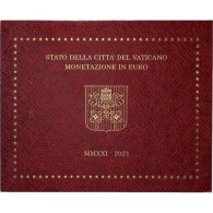 Delcampe - Vatikaanstad 2021    De Nieuwe BU Met De 8 Munten - La Nouvelle Coffret Avec Les 8 Pièces De 1ct à 2 Euro.!! - Vatikan